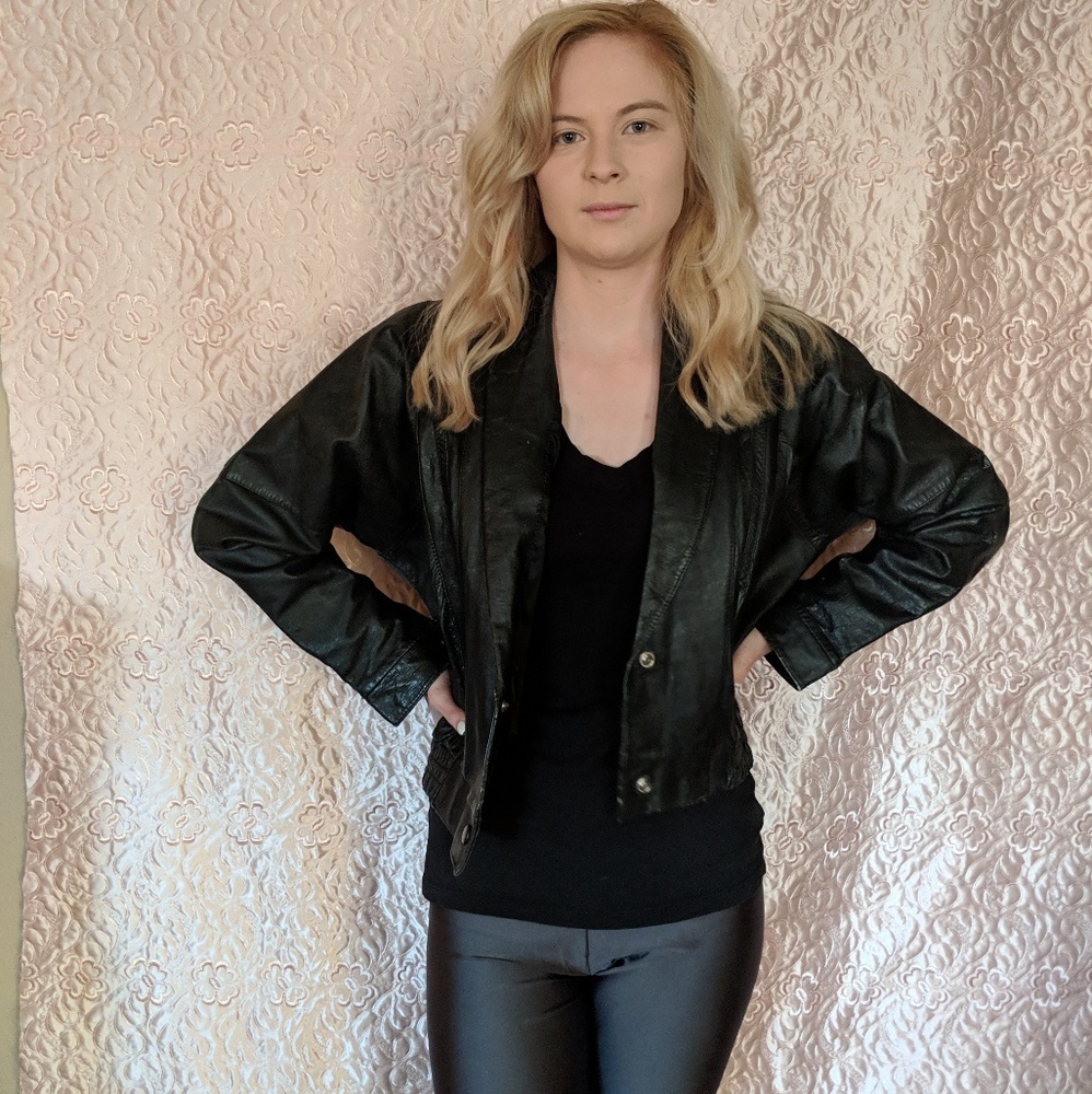 Vintage 80's black jacket